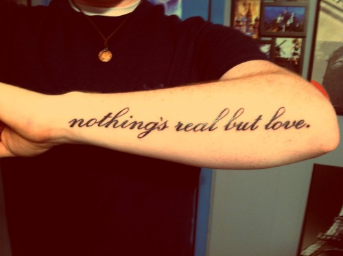 This tattoo is inspired by a song by the amazing Rebecca Ferguson