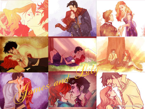 mimichan12:

                                   James Potter and Lily Evans/Potter
Another collage I have done and this is of James and Lily I created for Viria once again for I know she adores this couple and can I just say how much I love her art style. Hence she deserves a million collages!
