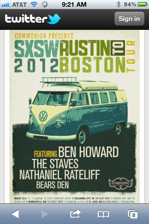 The hippie VW is not enough to stop me from attending a Ben Howard concert
