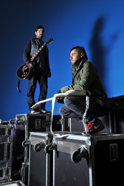 Jared Leto and Tomo Miliceviv at backstage at the Nottingham Arena Shoot , February 18, 2010