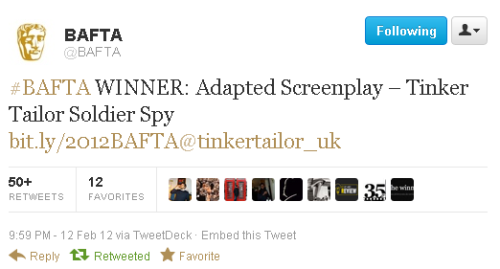 YAY! Another BAFTA for TTSS!!
