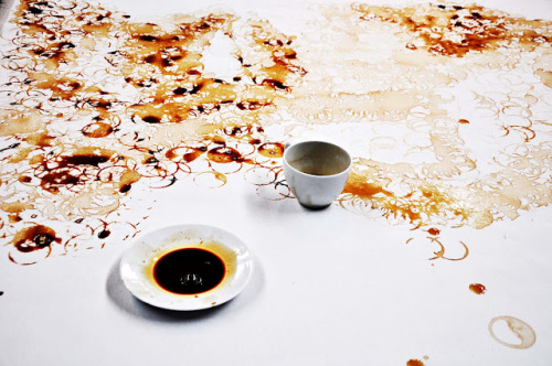 (via Red – Jay Chou Portrait with Coffee Cup Stains » Design You Trust – Design and Beyond!)
