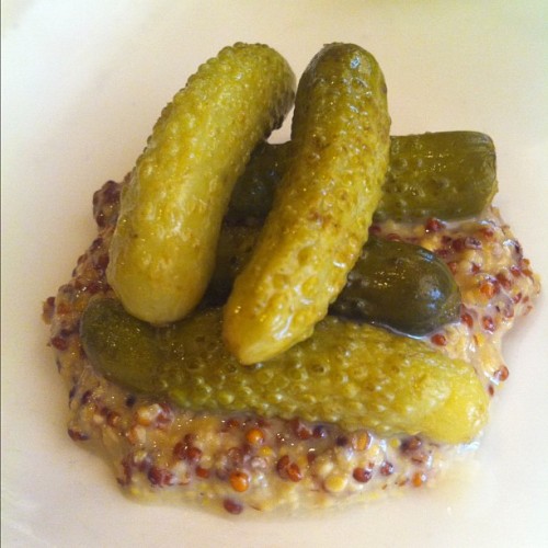 Close-up of the little pickles.  (Taken with instagram)