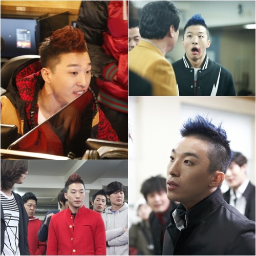 Taeyang’s Brother Acts Comical in ‘ Flower Boy Band: Shut Up’

Dong Hyun Bae, brother of Big Bang’s Taeyang, is continuing on his comical ways through tvN’s Shut Up: Flower Boy Band.

Dong is currently appearing on Flower Boy Band as the comical boss of the Sharks, rival group of Easy on the Eyes. His acting is proving to be colorful both figuratively and literally, as he dons orange and blue hair at various points in the drama.


Dong was cast through tvN’s audition program Oh! Boy, and since has continued to let his name be known through the small screen. The short piece he starred in, Metamorphoses, was the first Korean film to be officially invited to France’s Universal Martial Arts Film Festival, and it was also invited to the Asian Film Festival of Dallas in America and the Action On Film International Film Festival.

Dong is also starring in the TV movie Holy Land as Oh Min Soo, which will soon be premiering on a movie channel of CJ E&amp;M.

Flower Boy Band is a 16 episode romance drama centered on the high school flower boy rock band Easy on the Eyes, and revolves around the members’ friendship, love and passion toward music.
Photo credit: Wayz Company
Source: Enewsworld