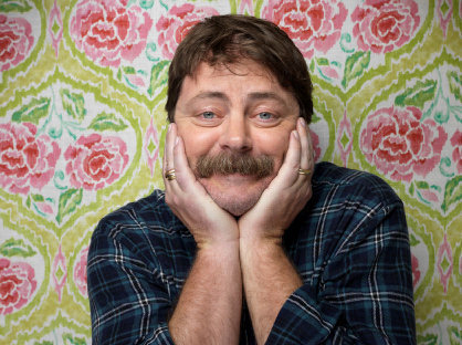 Nick Offerman talks about how his character from PR making Ron Swanson