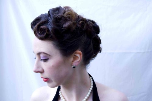 Tags vintage hair vintage hairstyle updo wedding hair 1940s 1950s pearls