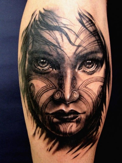 Showcasing awesome tattoo designs Tattooed Face by Matteo Pasqualin