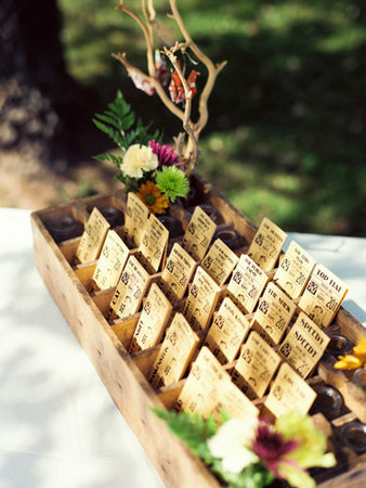 Very cute for place cards or small favors Woodsy and gorgeous wedding