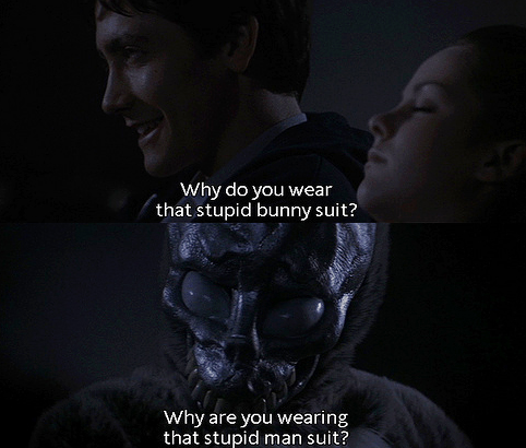 Filed under donnie darko frank creepy scary think life rabbit suit mask 