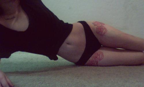 Just finished outlining my thigh tattoos
