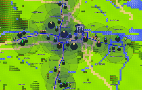 Google Maps 8-Bit Quest Tower Defense