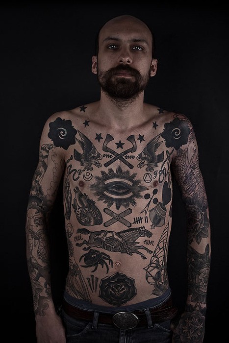 Gotta love the straight up black only tattoos on this guy So bad ass and 