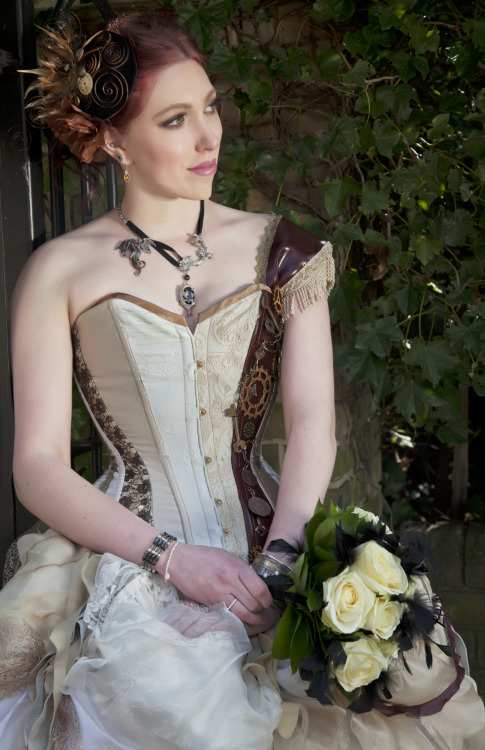 Steampunk wedding dress sneak peak from shoot