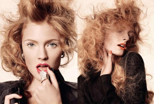 Model Constance Jablonski is so great Fuzzed out hair by 