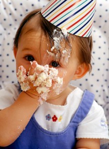 Budget-Friendly First Birthday Bashes: Who says you need to go all out on those first birthday parties? You can still throw a rockin’ shindig (woo, bottles for everyone!) without breaking the piggy bank. (via iVillage)   - Baby J. Nuborn, Current Events