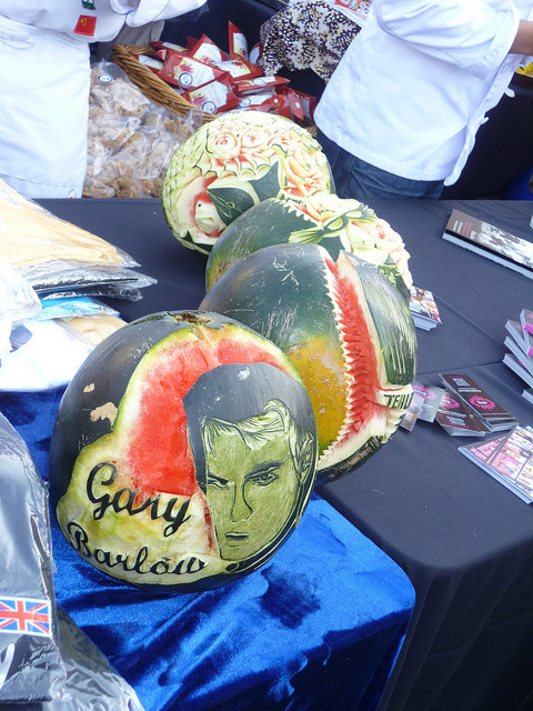 Watermelon on Flickr.A watermelon with the face of Gary Barlow....