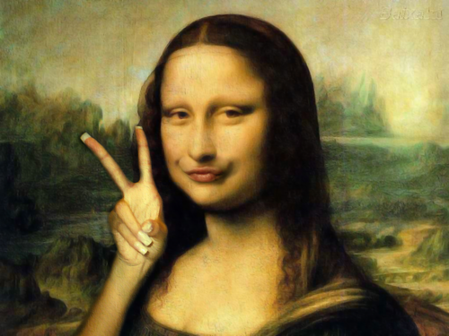 the-absolute-funniest-posts: -grunge:  mona lisa duckface whuddddup     This is a cool blog to follow 