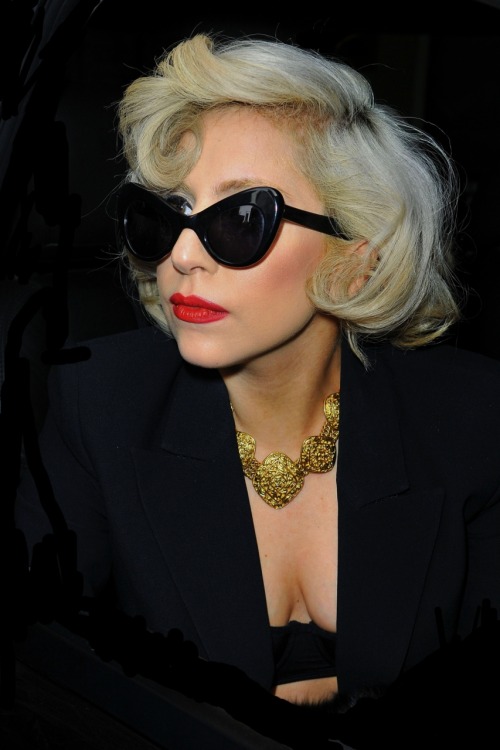 Gaga yesterday in Manhattan.