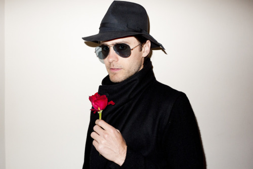 terrysdiary: Jared holding a rose. 