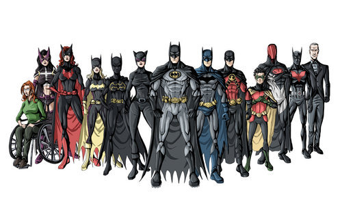 dcdatabase: This is probably the most complete Bat Family picture I have seen. 